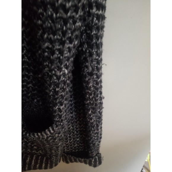 Rag & Bone Target Nieman Marcus chunky knit wool sweater cardigan XL grey black - Picture 3 of 6